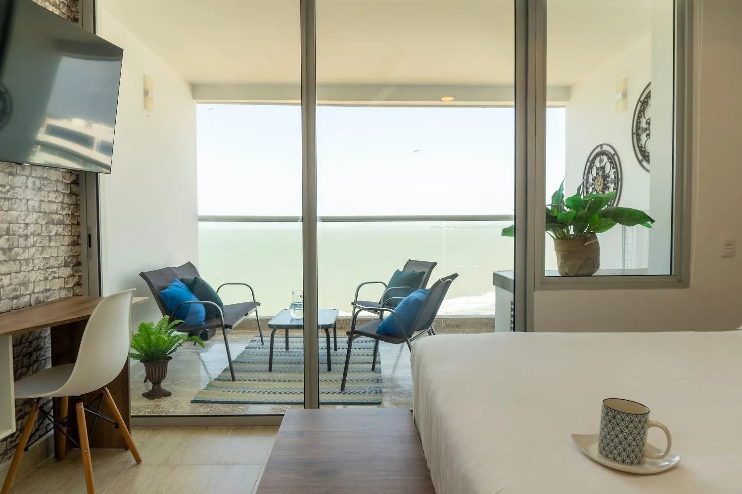 Cb1622 Maravillosa Y Fresca Suite Vista-Mar Crespo Cartagena Apartamento